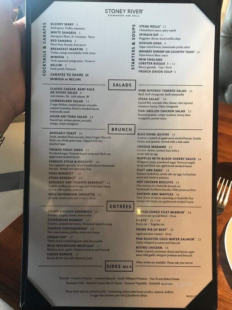 Stoney River Steakhouse and Grill - Germantown, TN menu_pic