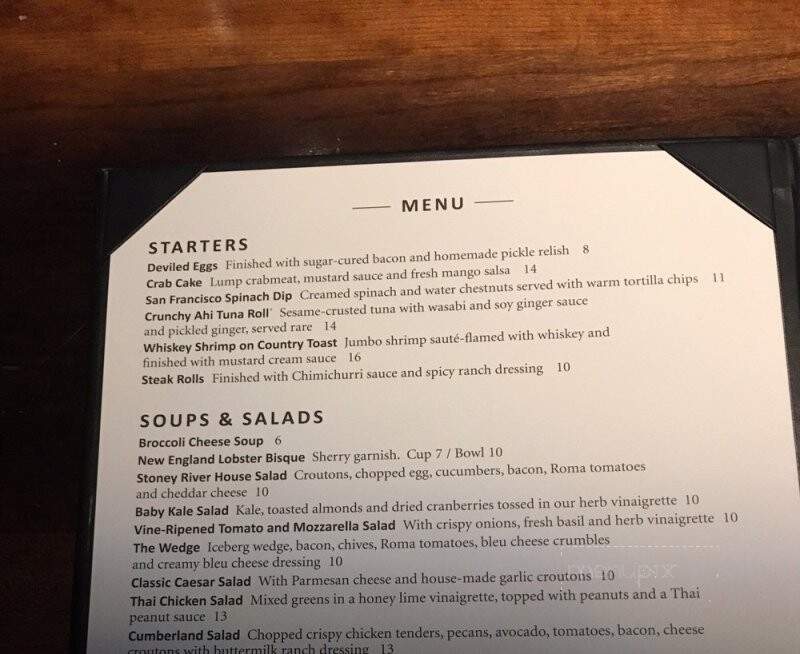 Stoney River Steakhouse and Grill - Germantown, TN menu_pic