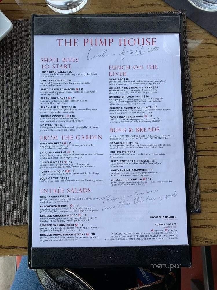 The Pump House - Rock Hill, SC menu_pic