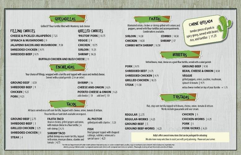 Kelly's - Sterling, IL menu_pic