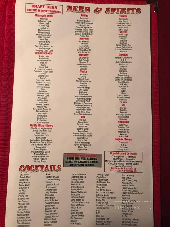 Gingerbread Man - Carlisle, PA menu_pic