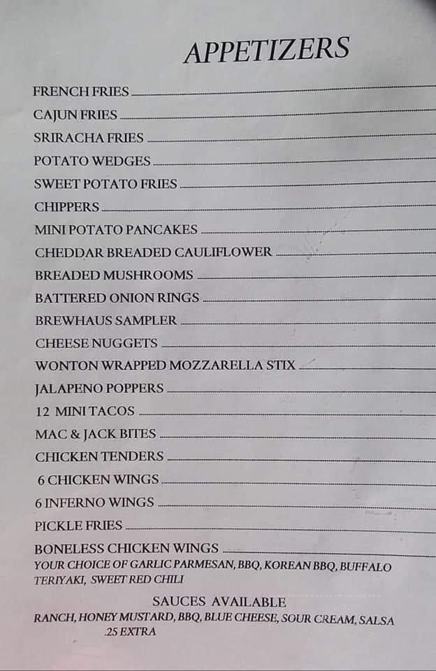 Sportsman's Bar - Cedar Grove, WI menu_pic