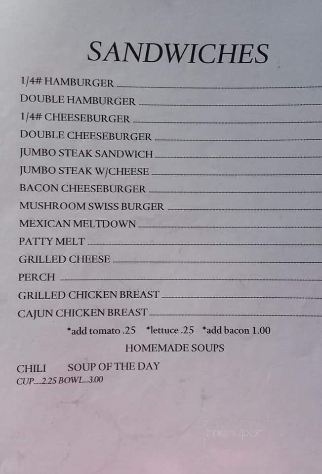 Sportsman's Bar - Cedar Grove, WI menu_pic