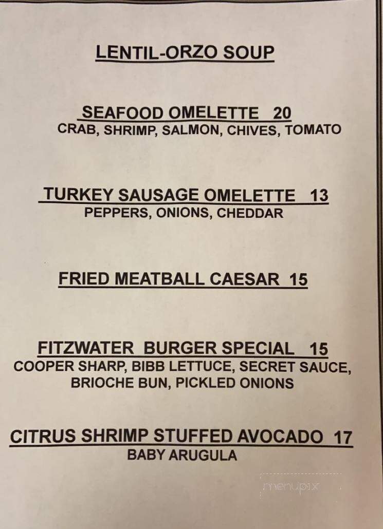 Fitzwater Cafe - Philadelphia, PA menu_pic