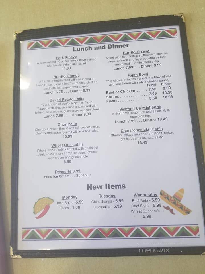 La Bamba Mexican Restaurant - Columbia, LA menu_pic