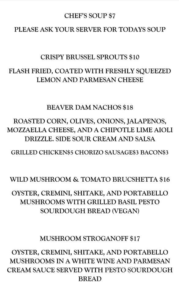 The Crown and Beaver Pub - North Bay, ON menu_pic