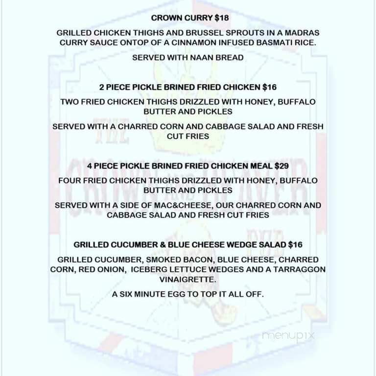 The Crown and Beaver Pub - North Bay, ON menu_pic
