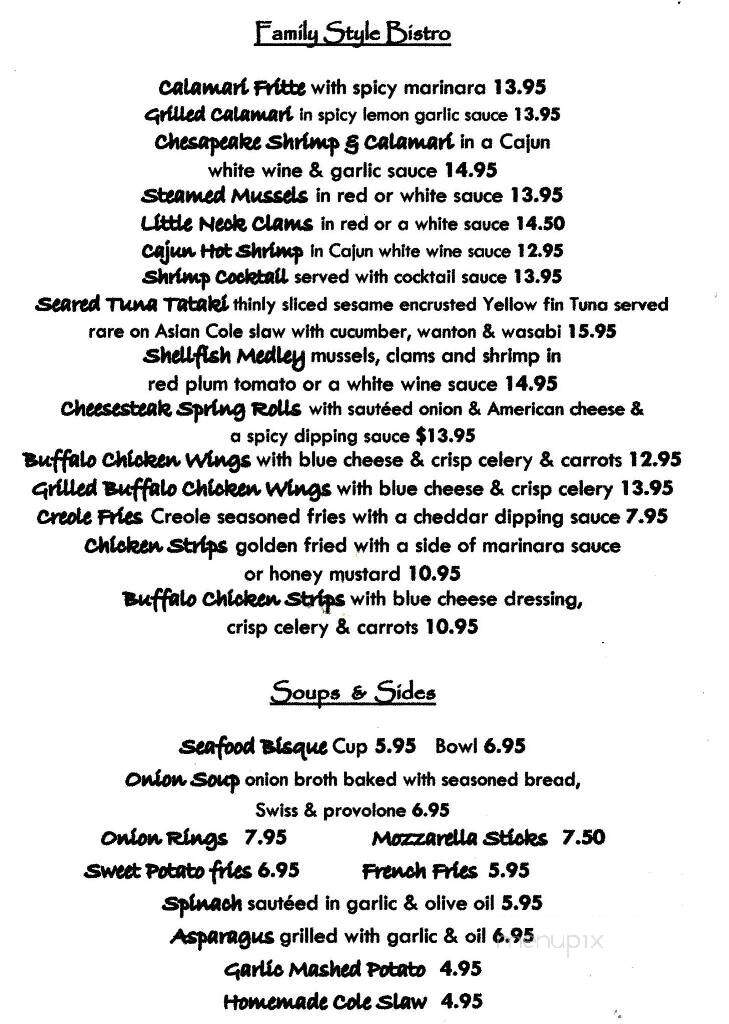 Vintage Bar & Grill - Abington, PA menu_pic