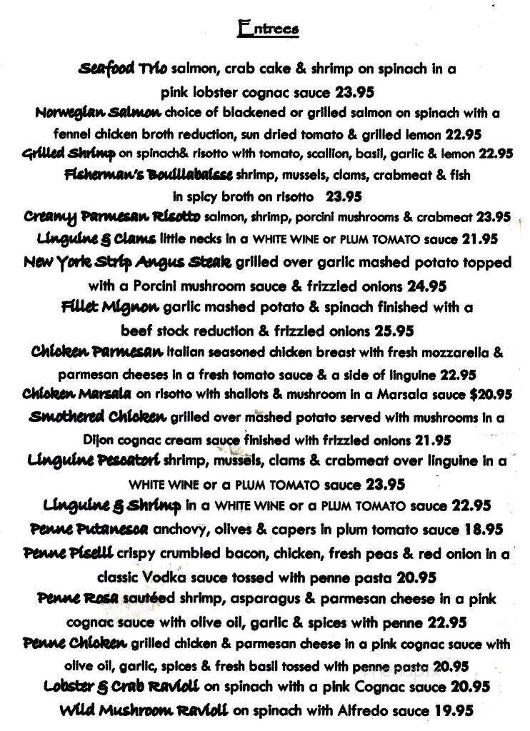 Vintage Bar & Grill - Abington, PA menu_pic
