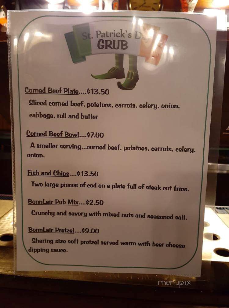 Bonn Lair - Sacramento, CA menu_pic