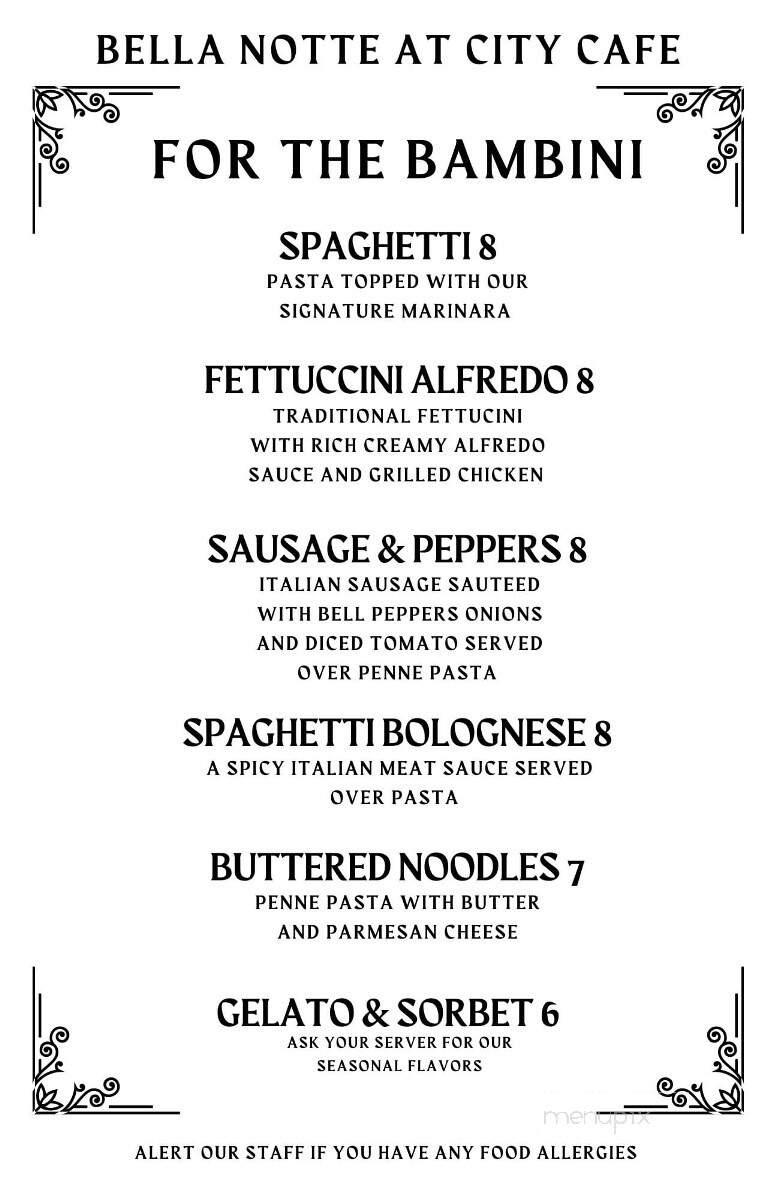 City Cafe - Brentwood, TN menu_pic