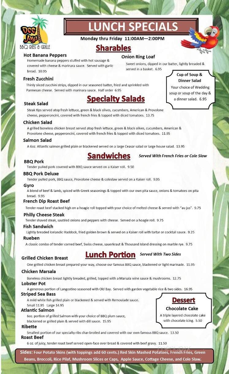 Dee Jay's - Weirton, WV menu_pic