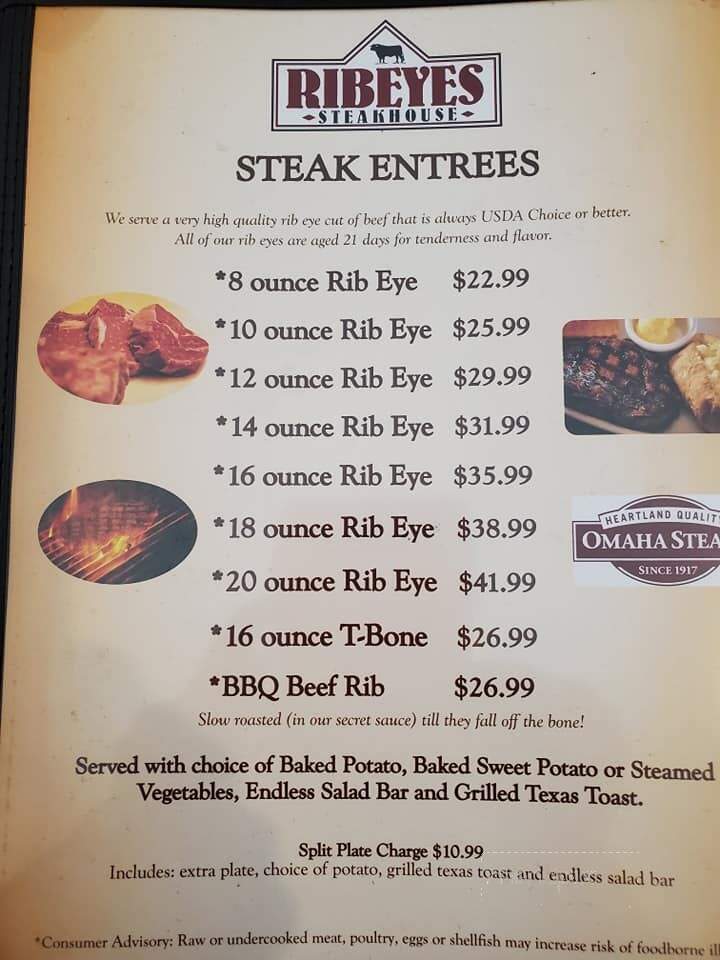 Ribeyes - Snow Hill, NC menu_pic