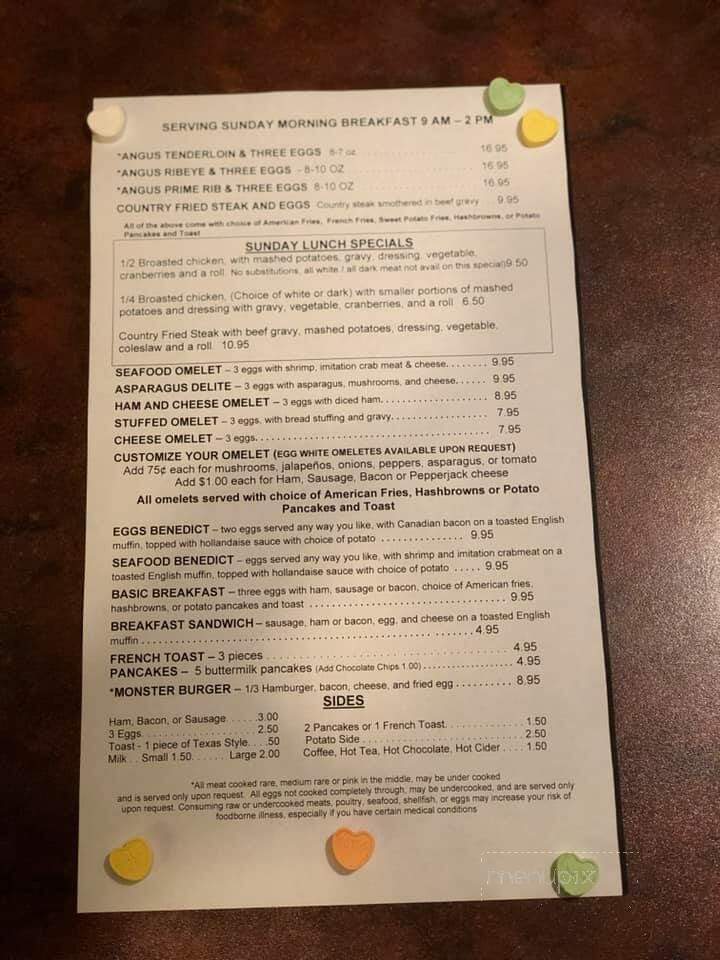 Antlers Supper Club - Bonduel, WI menu_pic
