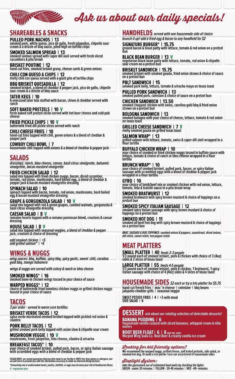 Warped Wing Brewpub & Smokery - Mason, OH menu_pic