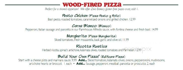Italian Farmhouse - Plymouth, NH menu_pic