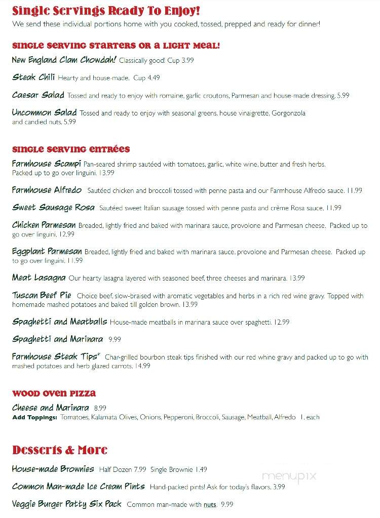 Italian Farmhouse - Plymouth, NH menu_pic
