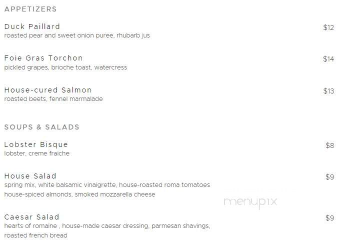 Peppercorn Duck Club at the Hyatt - Kansas City, MO menu_pic