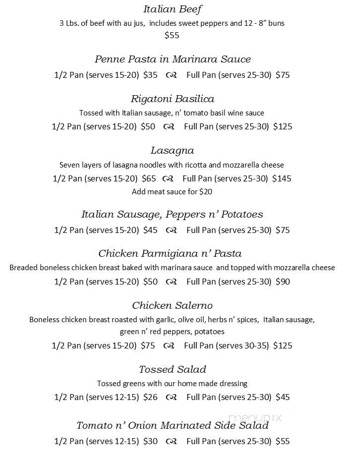 Sweet Aroma Ristorante - Delavan, WI menu_pic