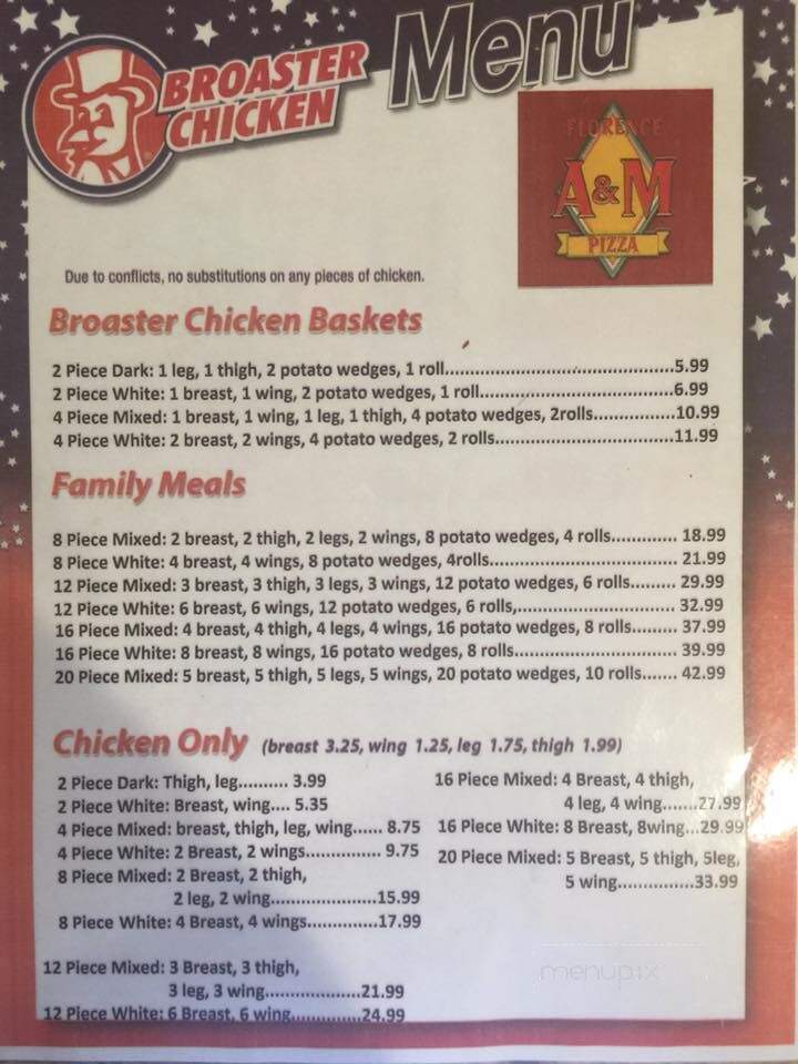A & M Pizza - Florence, AZ menu_pic