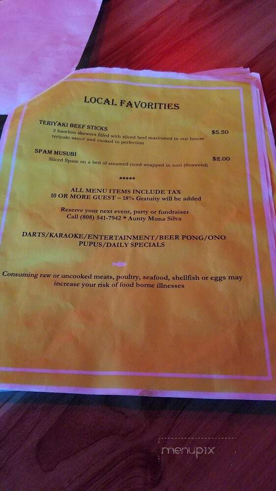 Bay View Restaurant - Kaneohe, HI menu_pic