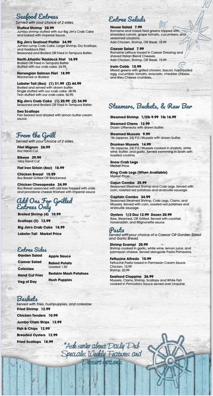 Big Jim's Seafood House - East York, PA menu_pic