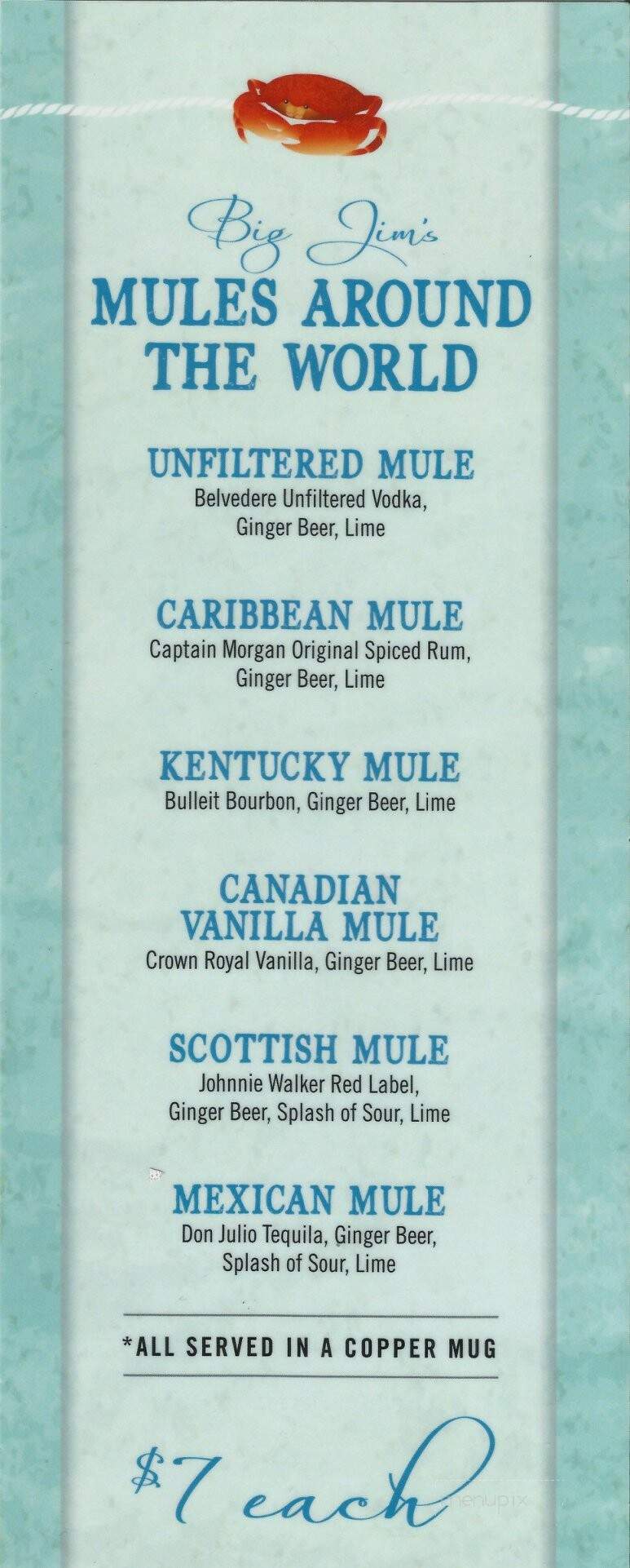 Big Jim's Seafood House - East York, PA menu_pic