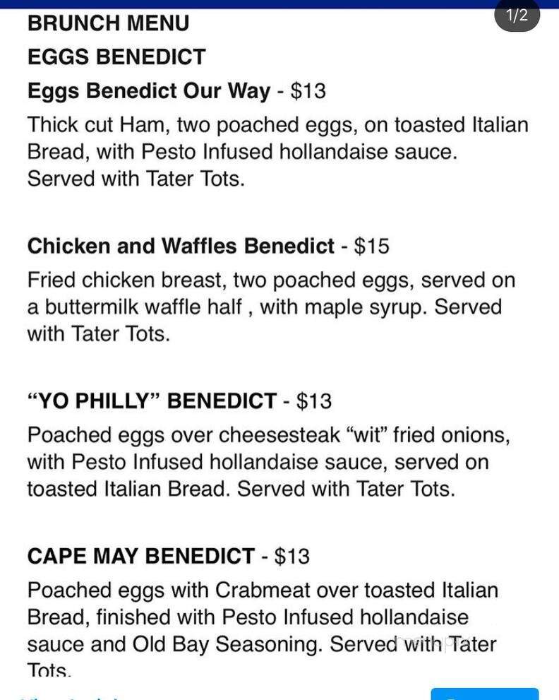 Lazy Bass Bayside Grill - North Wildwood, NJ menu_pic