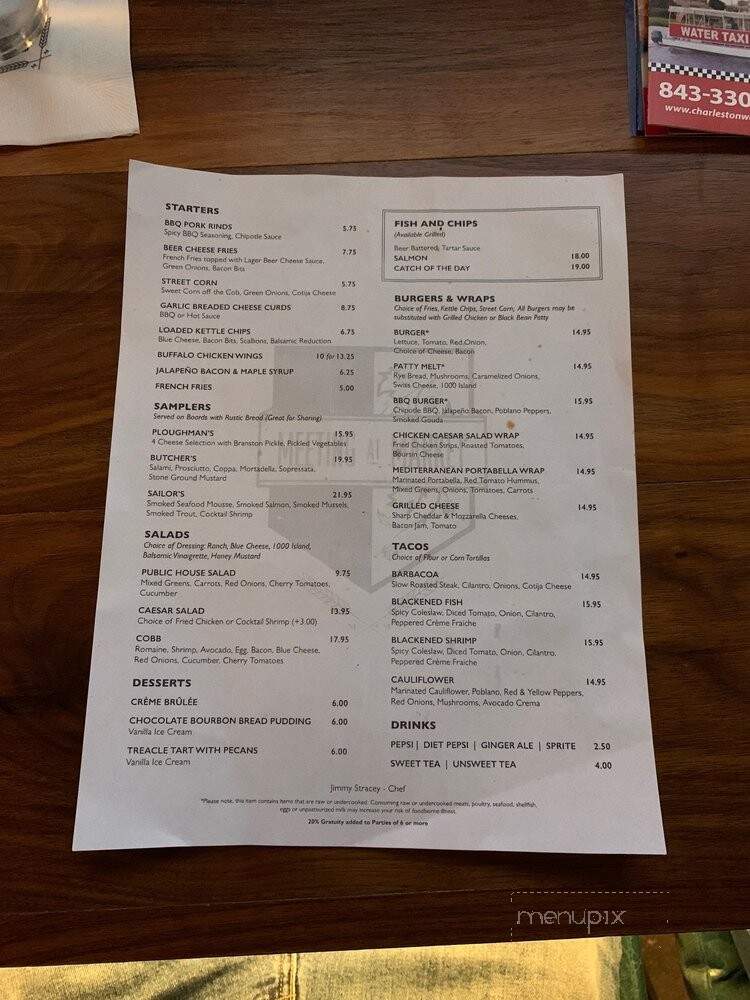Meeting at Market - Charleston, SC menu_pic