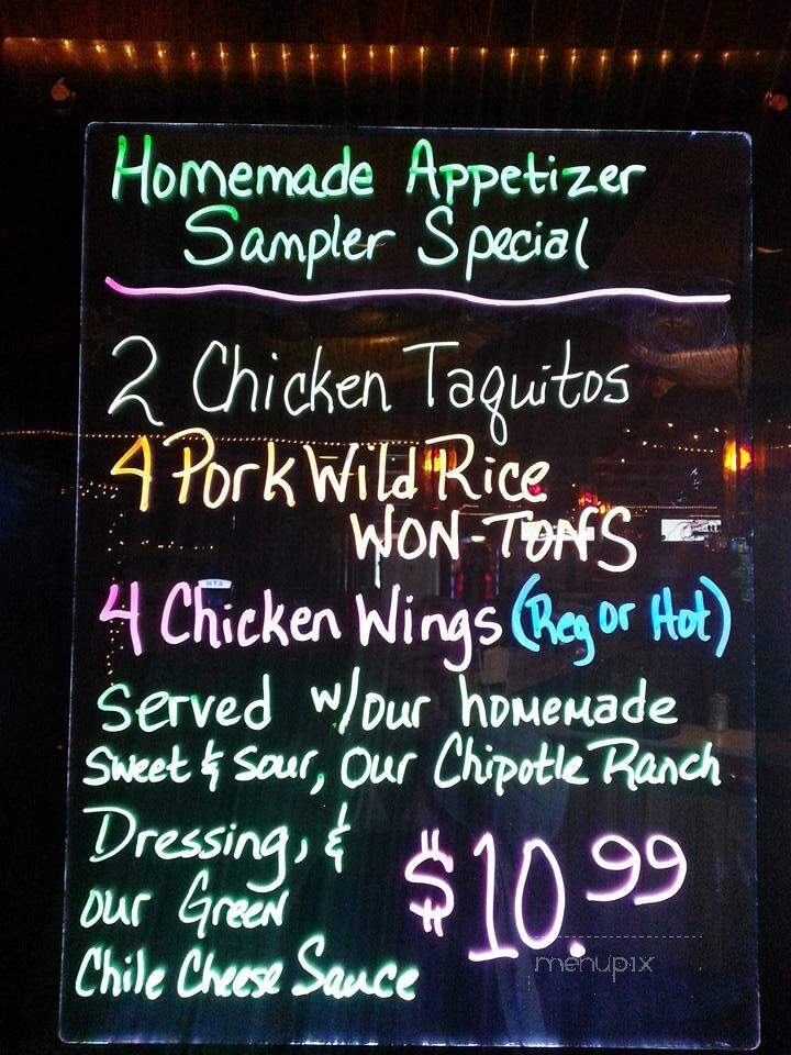 Flame Restaurant - Lac Du Flambeau, WI menu_pic