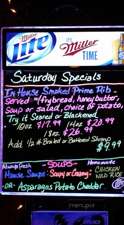 Flame Restaurant - Lac Du Flambeau, WI menu_pic