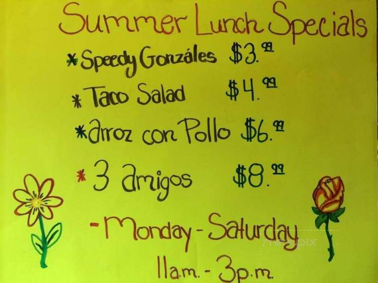 La Fogata Mexican Restaurant - Wadesboro, NC menu_pic