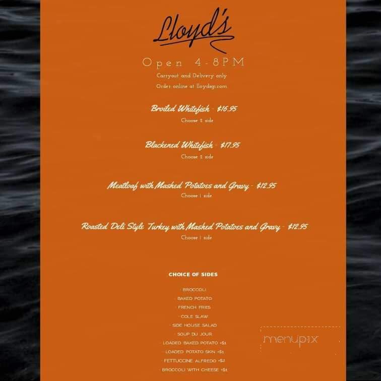 Lloyd's Bar & Grill - Grosse Ile, MI menu_pic