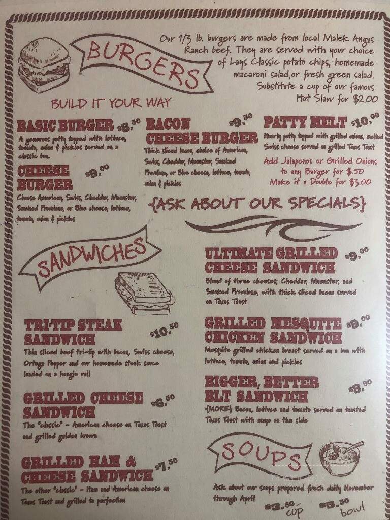 Elmo's Highwood Bar - Highwood, MT menu_pic