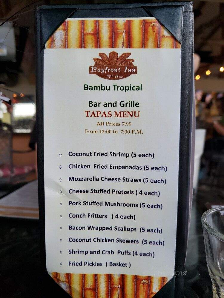 Bambu Tropical Bar and Grille - Naples, FL menu_pic