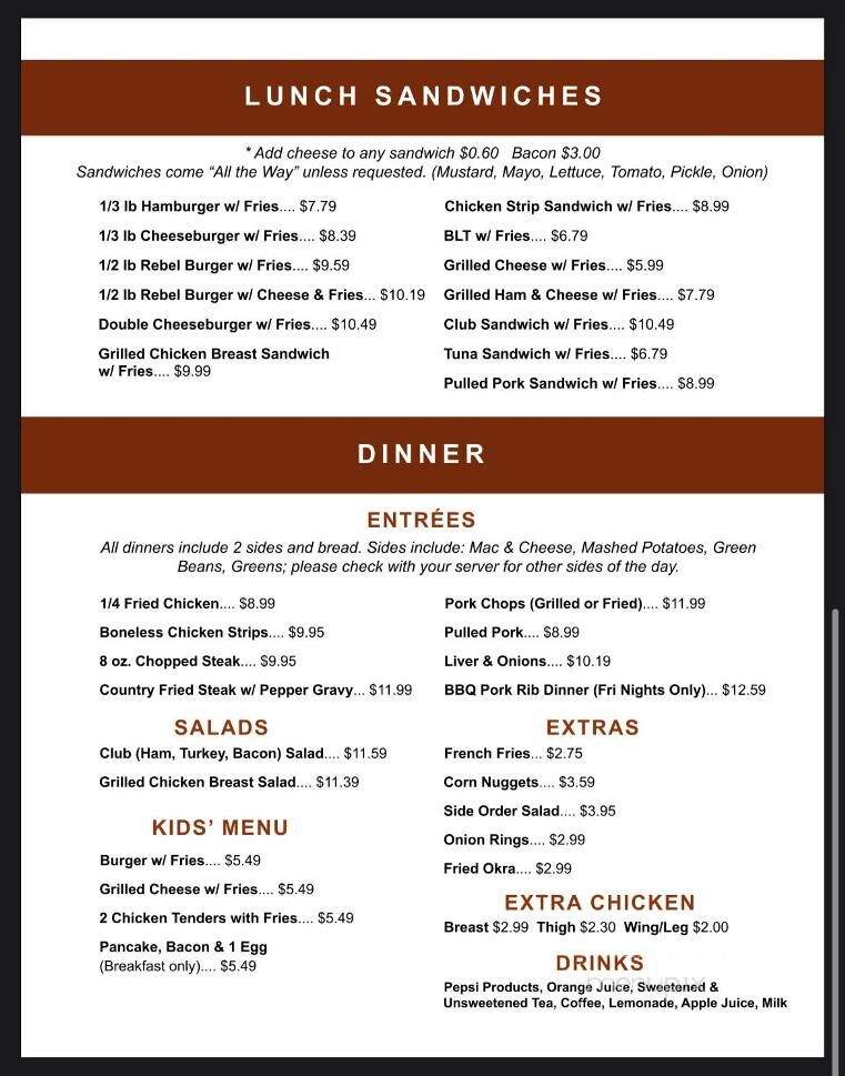 Brown's Country Buffet - Alachua, FL menu_pic
