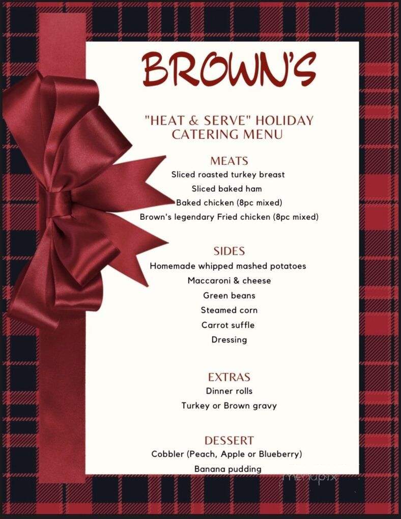 Brown's Country Buffet - Alachua, FL menu_pic