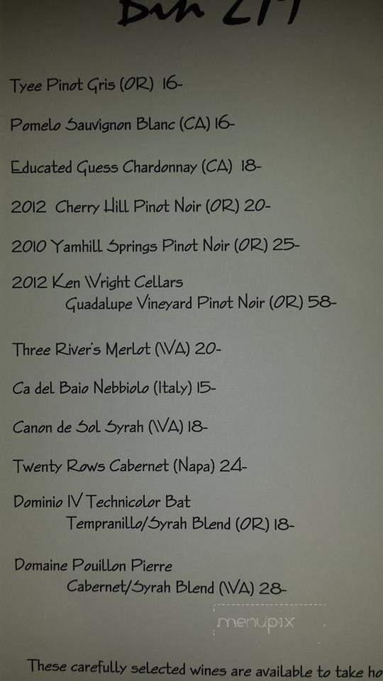 Tidal Raves Seafood Grill - Depoe Bay, OR menu_pic