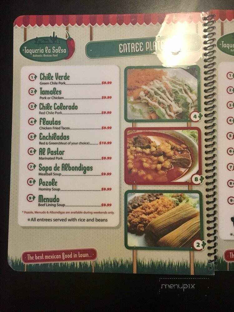 La Salsa Taqueria - Carson City, NV menu_pic