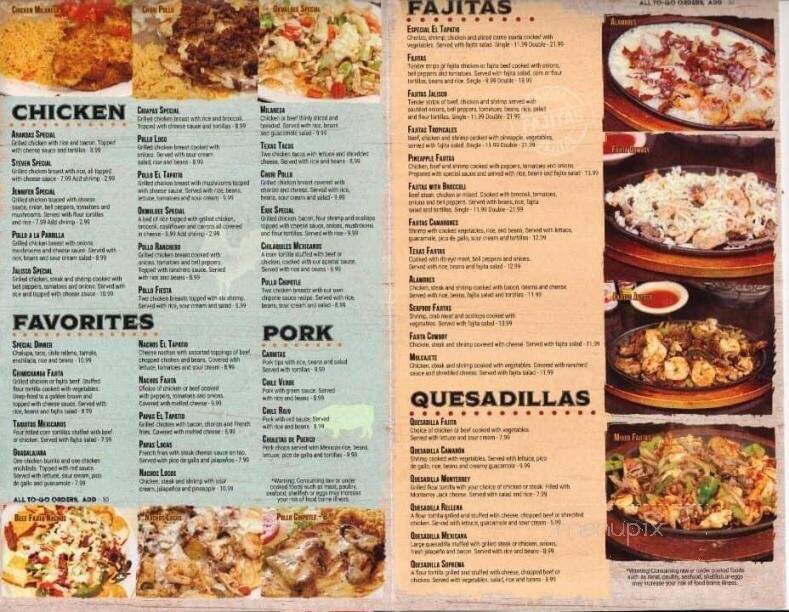 El Tapatio - Okmulgee, OK menu_pic