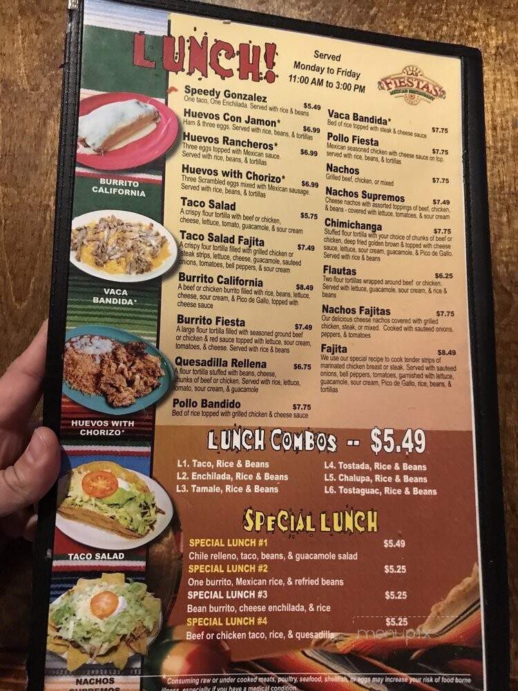 Las Fiesta's Mexican - Chapel Hill, TN menu_pic