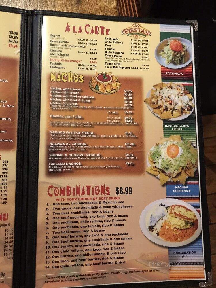 Las Fiesta's Mexican - Chapel Hill, TN menu_pic