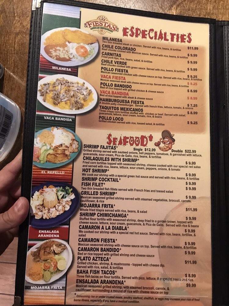 Las Fiesta's Mexican - Chapel Hill, TN menu_pic
