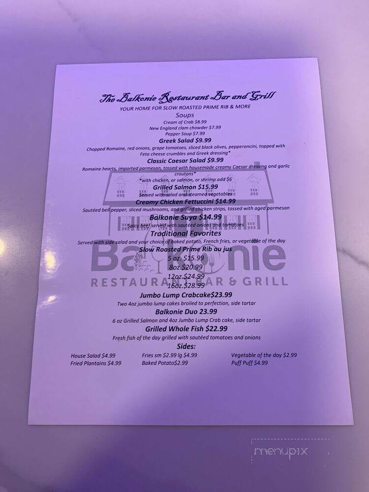 Balkonie Restaurant Bar and Grill - Berwyn Heights, MD