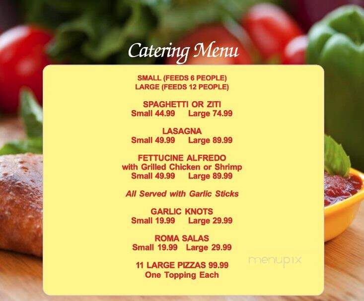 Roma Pizza & Italian Restaurant - Rogersville, TN menu_pic