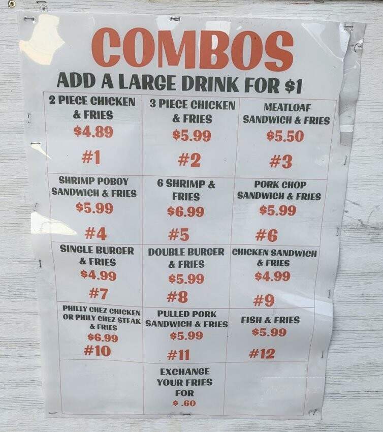 Hen House - Glennville, GA menu_pic