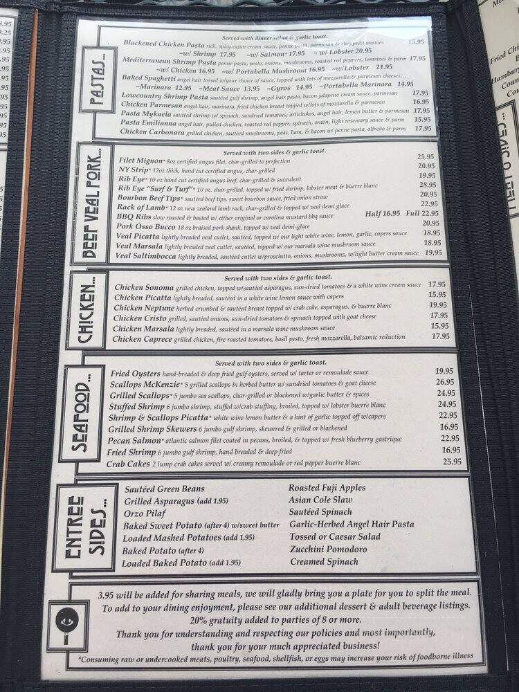 Adams Bistro - Greenville, SC menu_pic