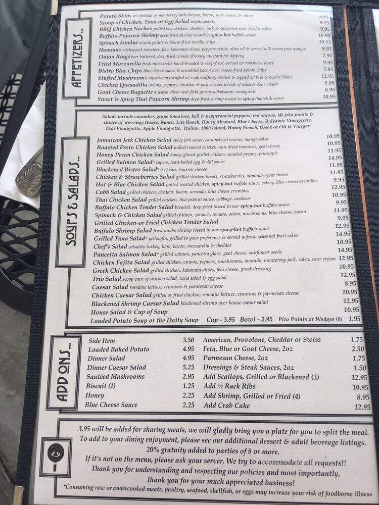 Adams Bistro - Greenville, SC menu_pic