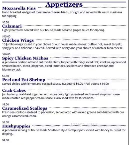 Bowen's Landing - Spartanburg, SC menu_pic