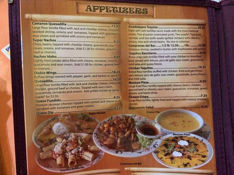 Guadalajara Mexican Restaurant - Peyton, CO menu_pic